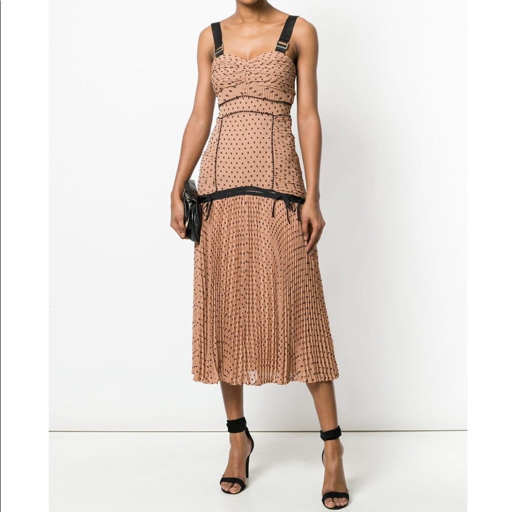 Self Portrait Cocktail Summer Dress UK8 Nude NWT